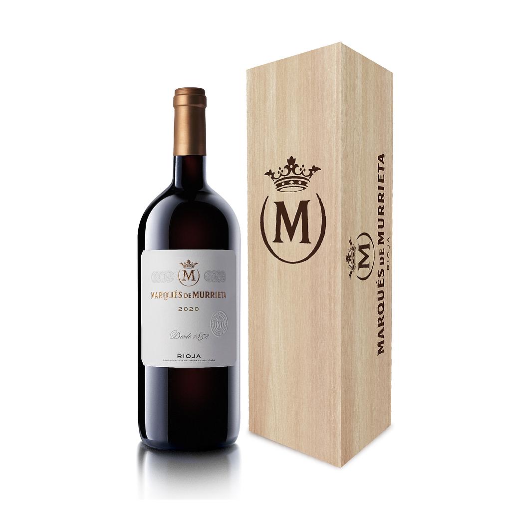VINO MARQUES DE MURRIETA TINTO CON CAJA DE MADERA 2020 1500 ML